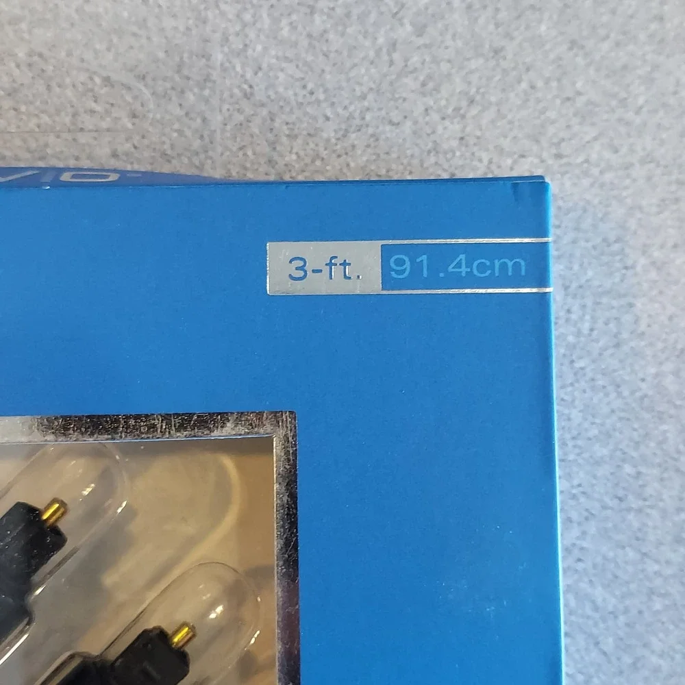 Optical Audio Cable by Auvio 3ft/91.4cm Length -New In Box